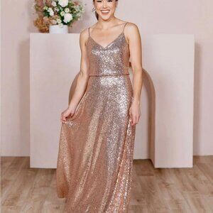 Revelry Champagne Sequin Hazel Dress